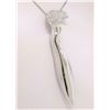Image 4 : Tiffany & Co. Frank Gehry 16" 18k White Gold Orchid Diamond Pendant Necklace