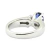 Image 3 : 1.28 ctw Oval Brilliant Blue Sapphire And Diamond Ring - Platinum