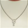 Image 3 : 18K White Gold 1.15 ctw F VS2 Diamond Cluster Star Double Cable Chain Necklace