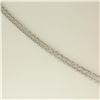 Image 4 : 18K White Gold 1.15 ctw F VS2 Diamond Cluster Star Double Cable Chain Necklace
