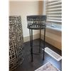 Image 4 : Decorative Side Table Pair (Biggest is 17" Diameter 20"H) and Plant Stand.