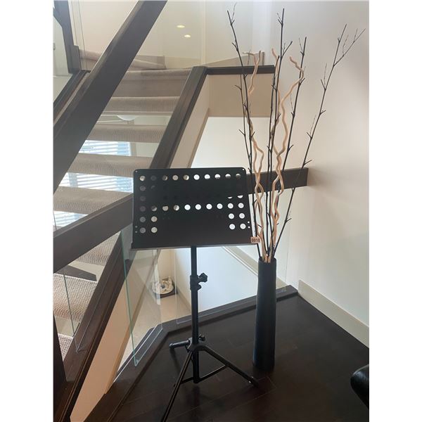 Sheet Music Stand with Tall Vase