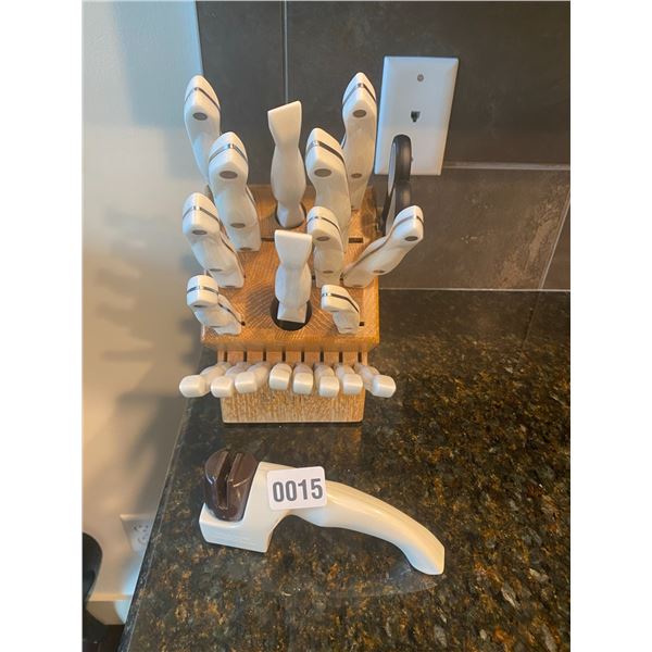 Cutco Knife Block and Sharpener