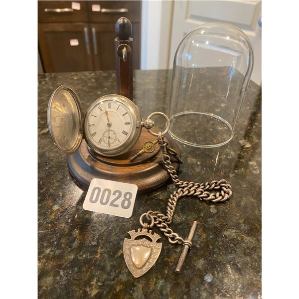 The "Pioneer" English Lever Pocket Watch with display case