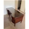 Image 2 : Cherrywood Desk with Glass Top 62"L x 27"D x 31"H