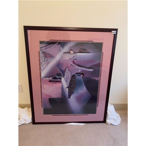 Framed Abstract Art 34"W x 43"H