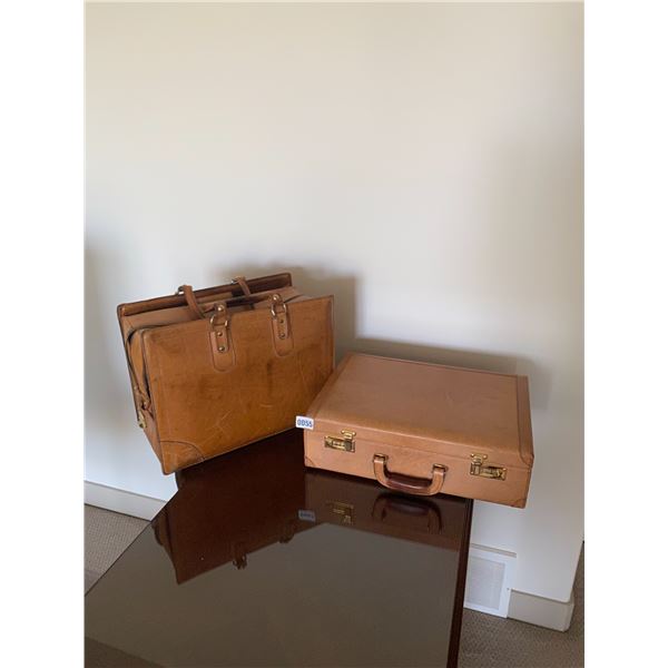 Brown Leather Satchel and Briefcase