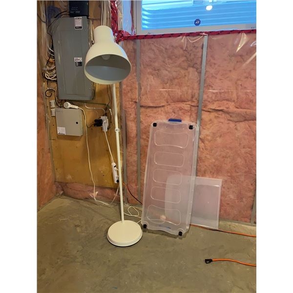 Large Lamp and Rolling Storage Container