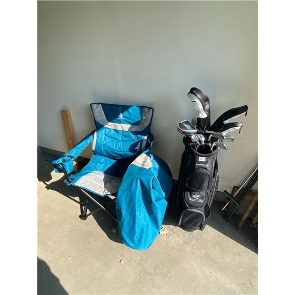 Woods Folding Chair - 10 Piece Cobra Golf Clubs