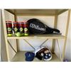 Image 1 : Wilson Tennis Racket and Finn Tennis Balls - Shoe Shining Kit