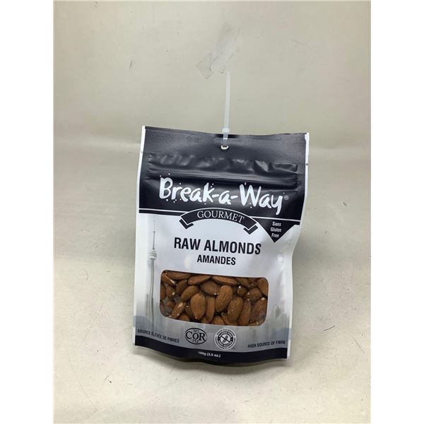 Break A Way Raw Almonds Lot of 6 x 100g