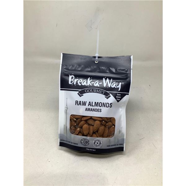 Break A Way Raw Almonds Lot of 6 x 100g
