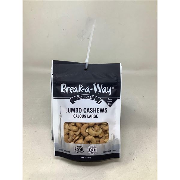 Break A Way Jumbo Cashews lot of 6 x 100g
