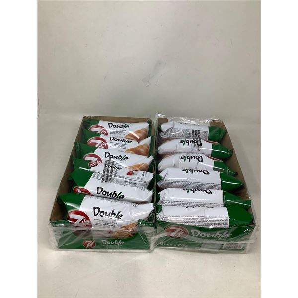 7 Days Double Stuffed Cream & strawberry croissants Lot of 2 x 6 x 75g