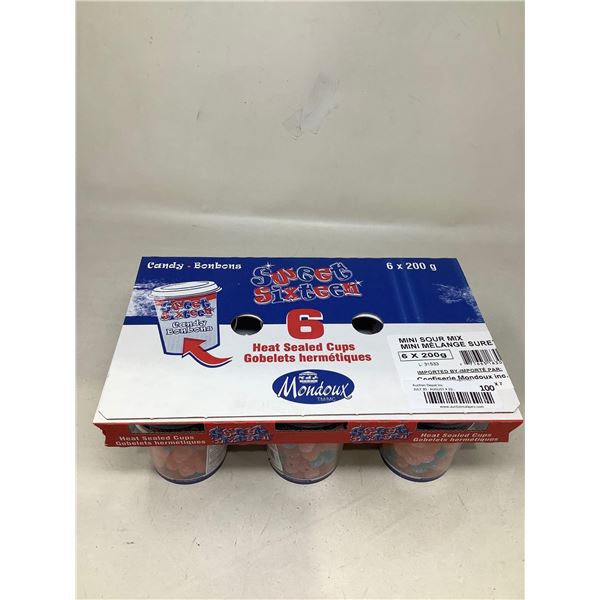 Sweet Sixteen Sour Gummy Candy Case lot of 6 x 200g