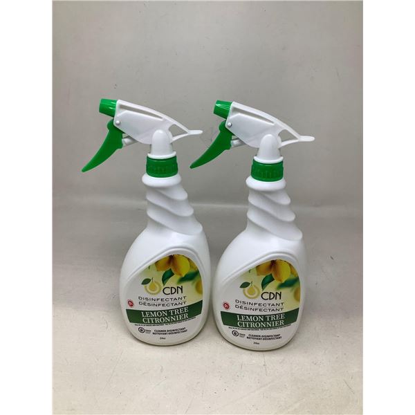 CDN Lemon Tree Disinfectant Cleaner lot of 2 x 24oz bottles