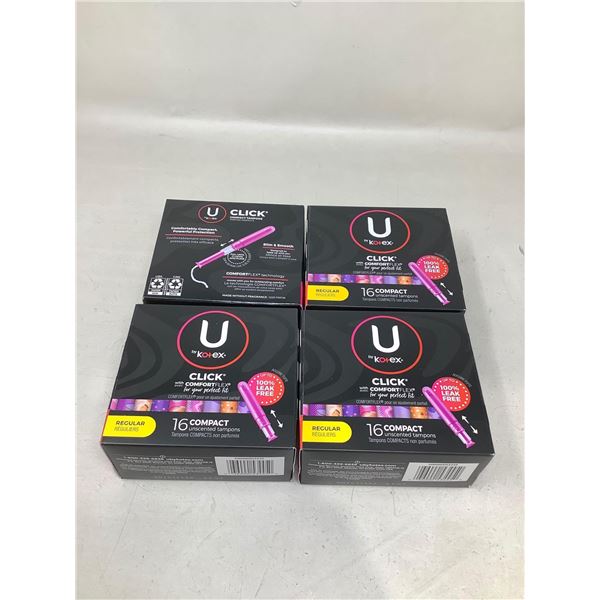Kotex click compact lot of 4 x 16