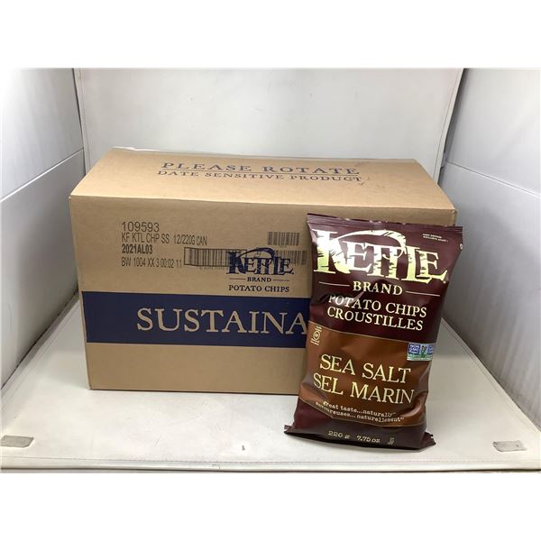 Kettle Brand Chips Sea Salt case lot of 12 x 220g