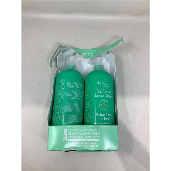 Renpure Tea Tree & Lemon Sage shampoo conditioner set of 2 x 1L