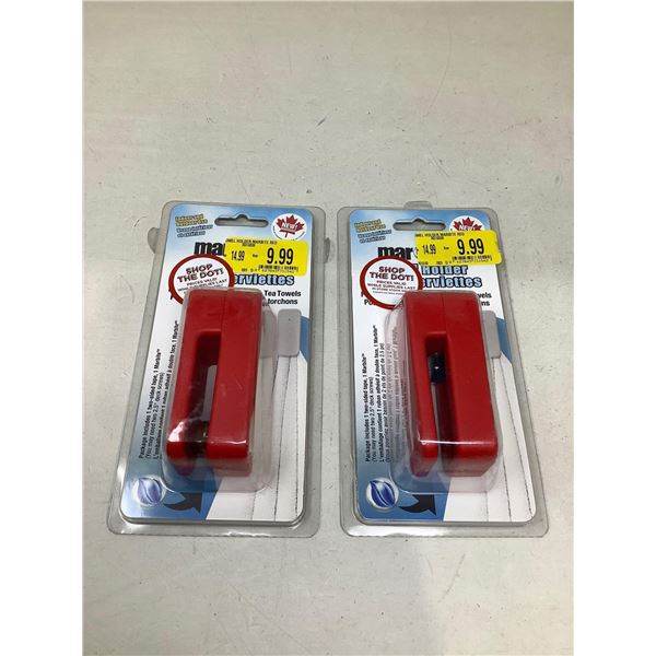 Marbite Towel wall holders adhesive back lot of 2 NEW