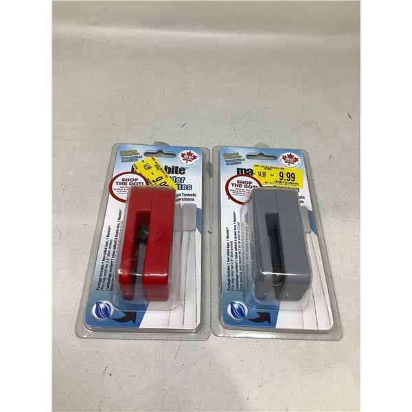 Marbite Towel wall holders adhesive back lot of 2 NEW