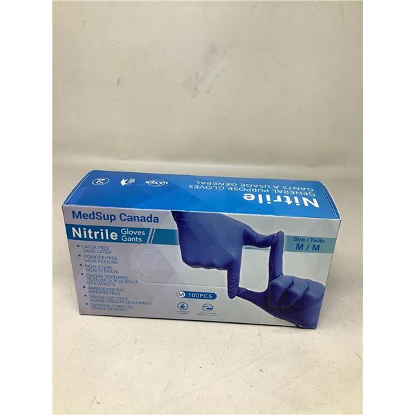 MedSup Canada Nitrile Gloves 100 Pairs Size M