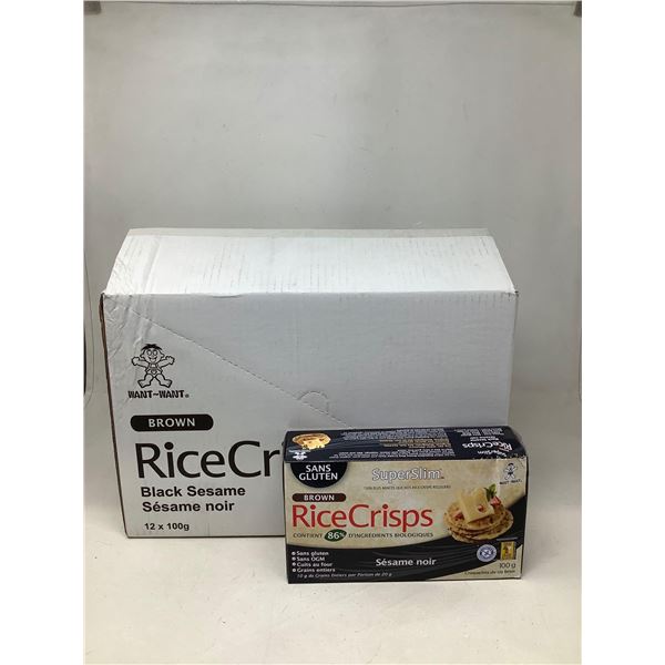 Rice Crisps Black Sesame (12 X 100G)