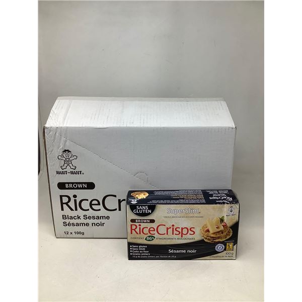 Rice Crisps Black Sesame (12 X 100G)