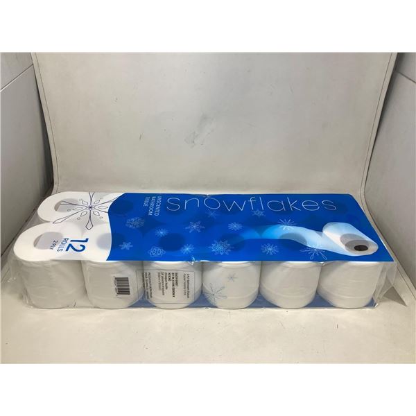 Snowflake Unscented Bathroom Tissue 12 Rolls 2 Ply