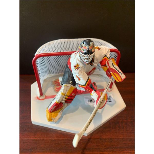 Roman Turek Calgary Flames McFarland Figurine with ice surface mount and stick