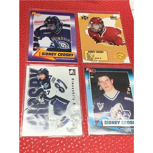 Sidney Crosby Lot of 4 Mint Hockey Cards