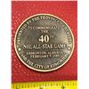 Image 1 : Rare 40th NHL All Star Game of February 7, 1989 Large Bronzed Commemorative Medallion Edmonton, Albe
