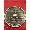 Image 2 : Rare 40th NHL All Star Game of February 7, 1989 Large Bronzed Commemorative Medallion Edmonton, Albe