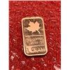 Image 1 : Canadian pure copper .999 fine 1 gram wafer bar