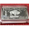 Image 2 : Buffalo Fine German silver .999 Wafer Bar cased NEW