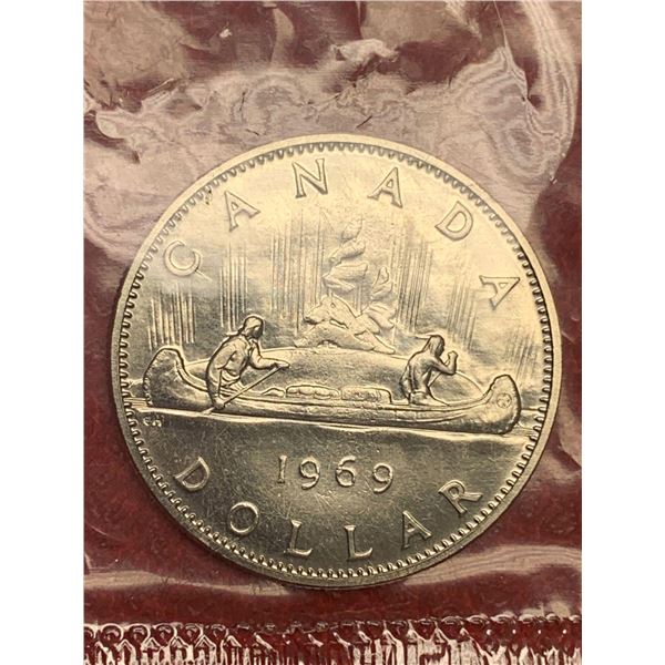 Royal Canadian Mint issue Proof Sealed 1969 Canoe Dollar coin