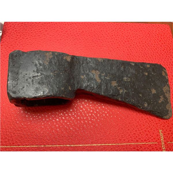 Large Viking Norse Carbon Steel Axe Head circa estimate 800-1100CE, size is 8.125 x 2.0 x 3.1 inches