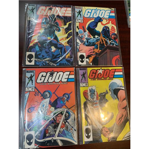 Marvel GI Joe issues 31,33,34,38 COMIC BOOKS - SOLD AS A LOT OF 4 - in protectors, great condition