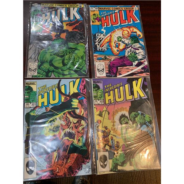 Marvel The Incredible Hulk issues 261,285,301-303 COMIC BOOKS - SOLD AS A LOT OF 4 - in protectors, 