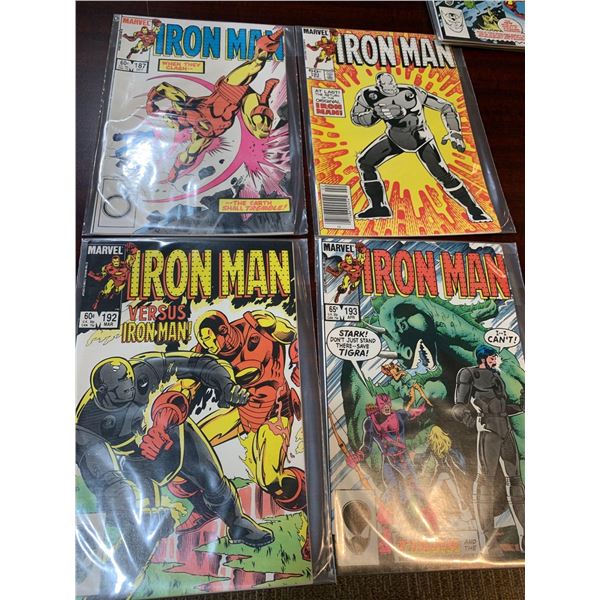 Marvel Iron Man issues 187,191,192,193 COMIC BOOKS - SOLD AS A LOT OF 4 - in protectors, great condi