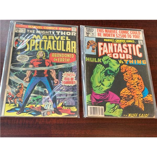 Marvel Classics Vintage The Mighty Thor & Fantastic Four Hulk V The Thing issues 16, 92 COMIC BOOKS 