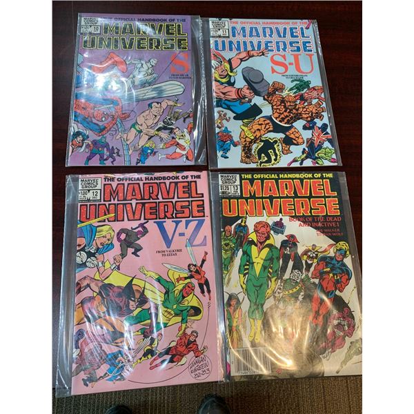 Marvel official handbook of the universe series S, S-U, V-Z COMIC BOOKS - SOLD AS A LOT OF 4 - in pr