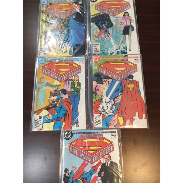 DC Superman The Man of Steel issues 2,3,4,5,6 COMIC BOOKS - SOLD AS A LOT OF 5 - in protectors, grea