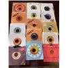 Image 1 : Vintage Lot of 15 - 45RPM Singles assorted artists with sleeves