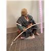Image 1 : Samurai Warrior Paper Mache Style statue 2 of 3 - 14 inches
