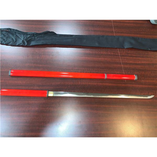 Nippon Katana Sword solid wood handled 23 inch blade NEW with case sharpened