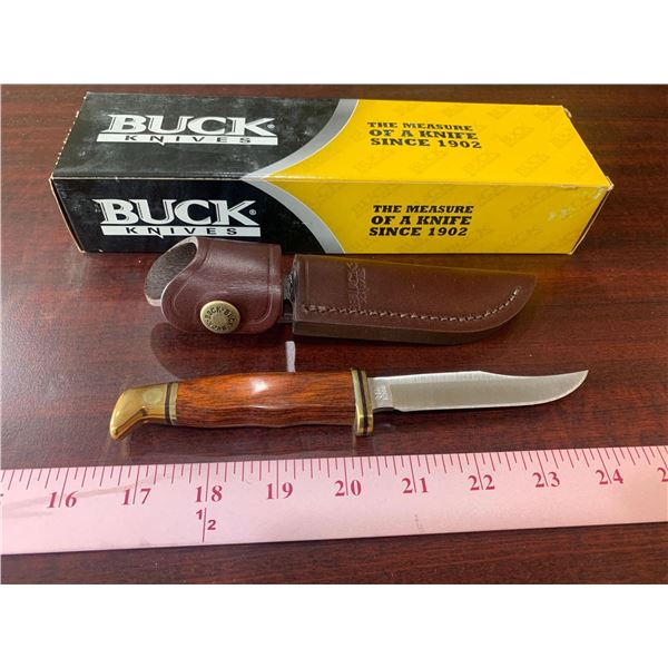 Buck Limited Edition hunting knife with rosewood handle fixed blade NEW in box
