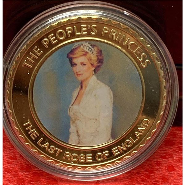 Lady Diana The People Princess 24K Gold Plated commemorative NEW Cased collector medallion "The Last