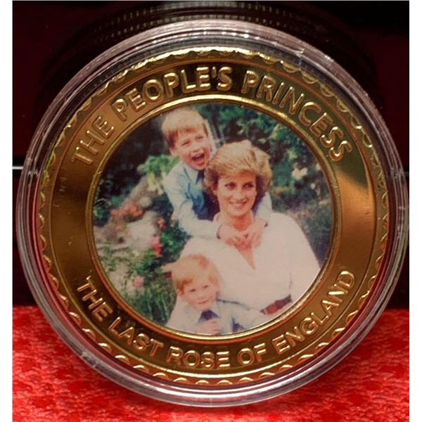Lady Diana The People Princess 24K Gold Plated commemorative NEW Cased collector medallion "The Last