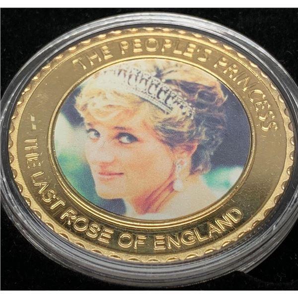 Lady Diana The People Princess 24K Gold Plated commemorative NEW Cased collector medallion "The Last